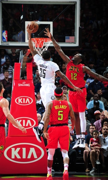 Lopez has 23 points as Nets top slumping Hawks, 107-92 (Mar 26, 2017)